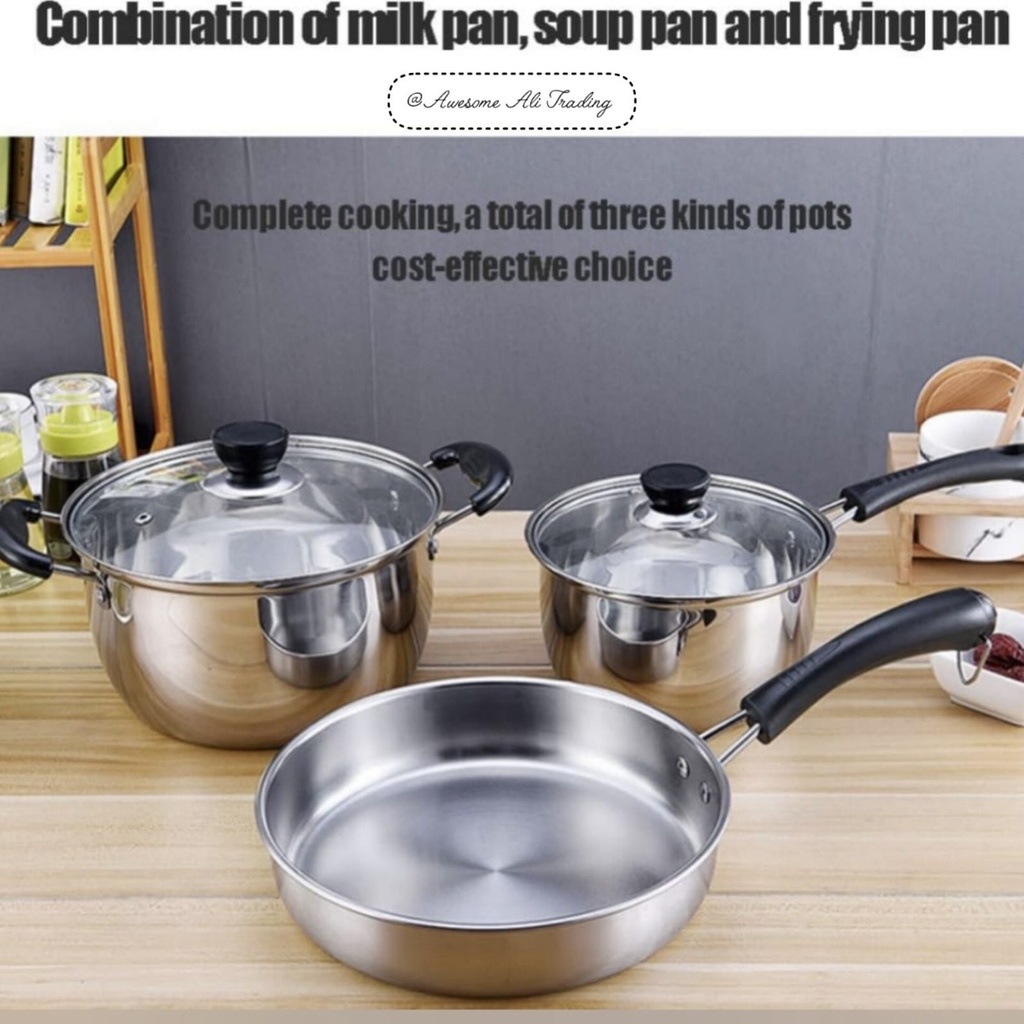 Stainless steel cookware set