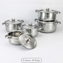 8pcs stainless steel pots