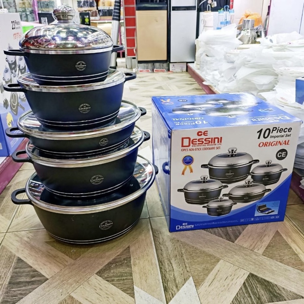 Dessini 10pcs cooking & serving pots & pan