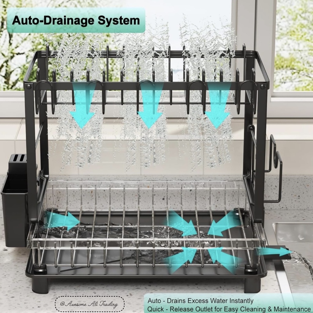 Carbon steel dish drainer rack