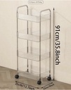 Clear acrylic storage cart