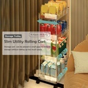 Clear acrylic storage cart