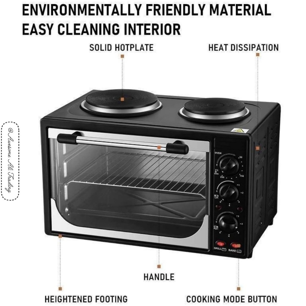Stove 2 plate with oven