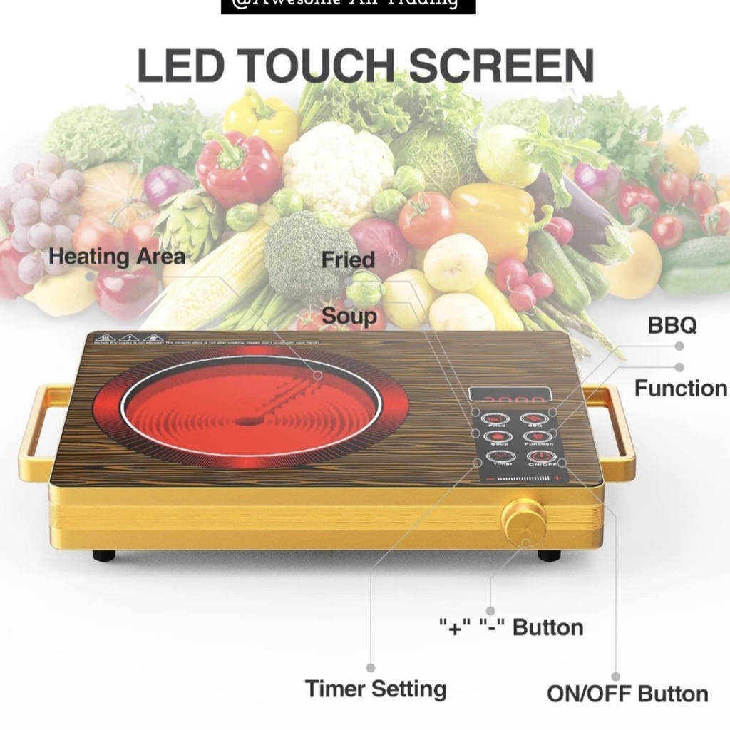 Ceramic cooker stove one plate