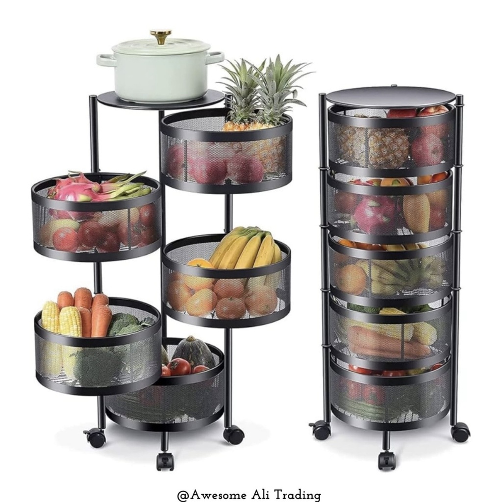 Vegetable Rack Movable Rotating 4 & 5 Layer