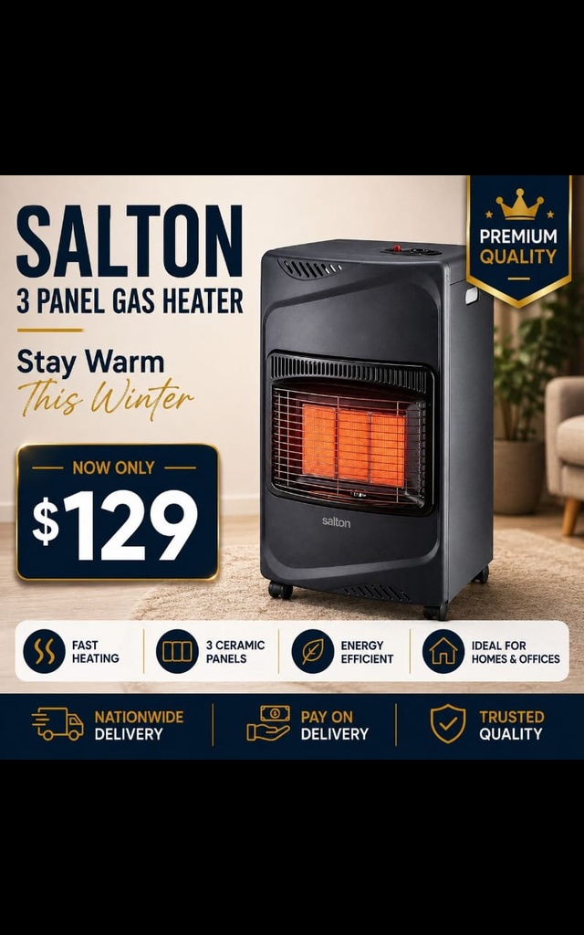 Salton 3 Panel Gas Heater