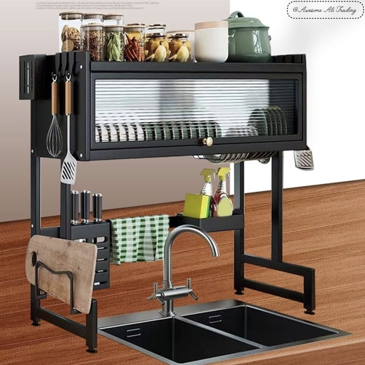 Over the sink dish drainer rack