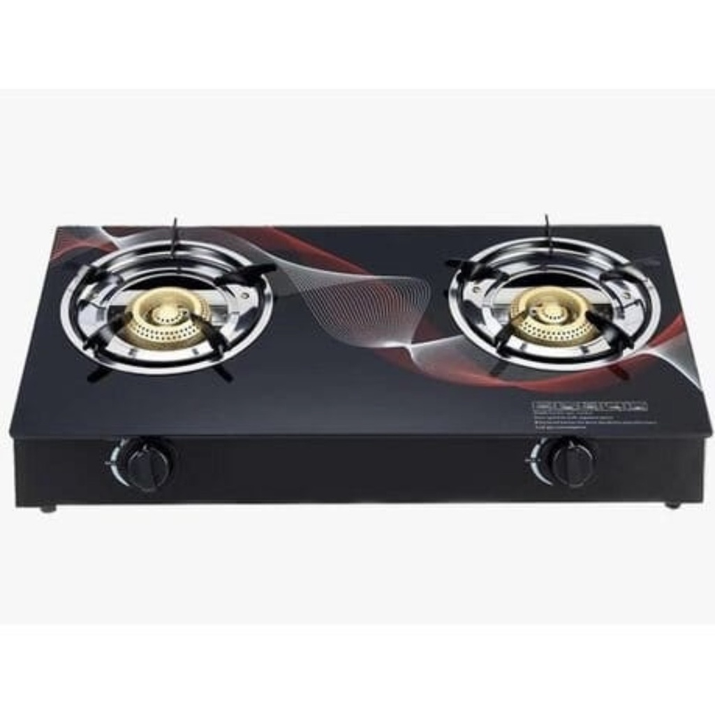 Gas stove glass top 2 plate
