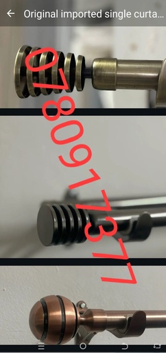imported single curtain rods