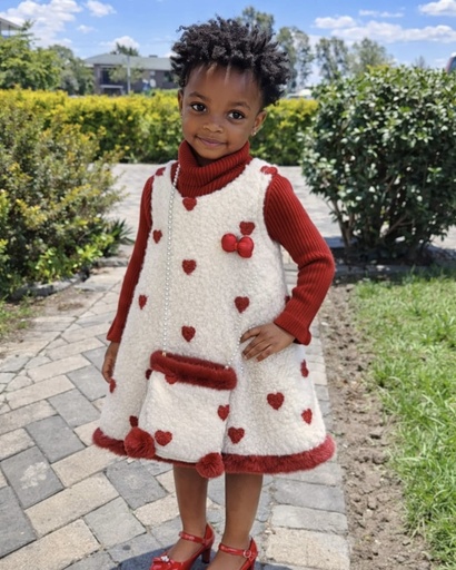 Kids Winter Dress With Poloneck